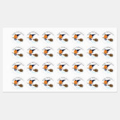 ハロウィンおもしろいウィッチカボチャ付きラベル飛んでいる ラベル (シート)