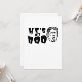 ハロウィンおもしろいカップルが私のブー幽霊 カード (正面/裏面インサイチュ)