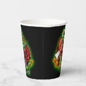 ハロウィンおもしろいグリーンゾンビアクス 紙コップ (右)