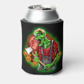 ハロウィンおもしろいグリーンゾンビアクス 缶クーラー (缶裏面)