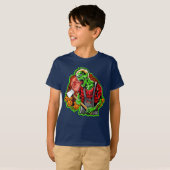 ハロウィンおもしろいグリーンゾンビアクス Tシャツ (正面フル)