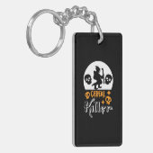 ハロウィンおもしろいシリアル誕生日 キーホルダー (正面左)