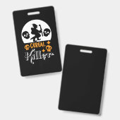 ハロウィンおもしろいシリアル誕生日 バッジ (正面＆裏面)