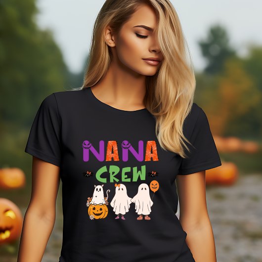 ハロウィンおもしろいナナ幽霊クルー Tシャツ