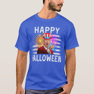 ハロウィンおもしろいハッピーザ・オブ7月アンチジョーバイデン氏 Tシャツ