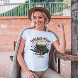 ハロウィンおもしろいハロワイン愛好家 Tシャツ