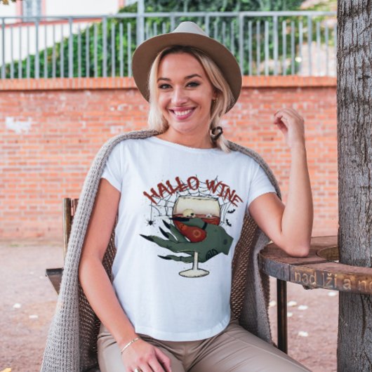 ハロウィンおもしろいハロワイン愛好家 Tシャツ