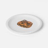 ハロウィンおもしろいパンプキンエッセンシャルTシャツのスロース ペーパープレート (アングル)