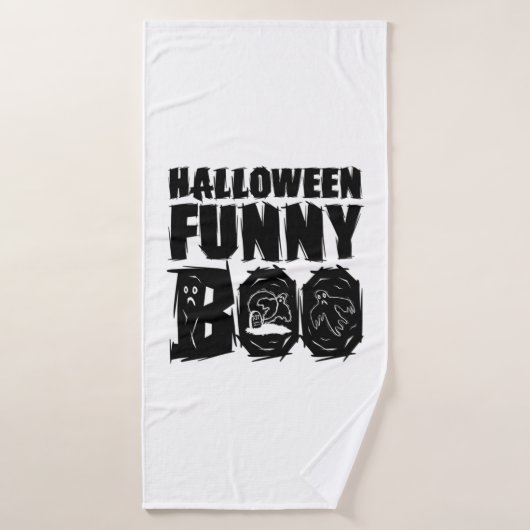 ハロウィンおもしろいブーTシャツ バスタオル (バスタオル)