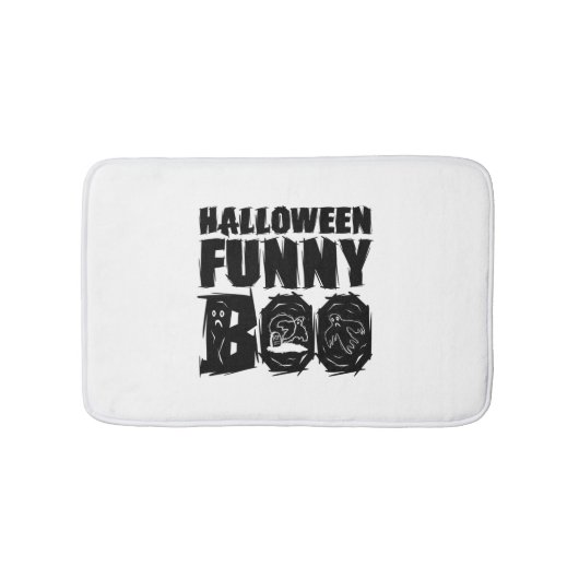 ハロウィンおもしろいブーTシャツ バスマット (正面)