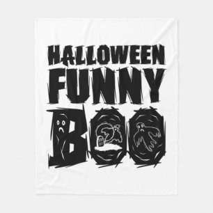 ハロウィンおもしろいブーTシャツ フリースブランケット