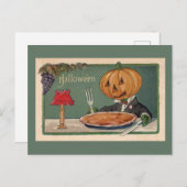 ハロウィンおもしろいヴィンテージジョルマンイラストレーション ポストカード (正面/裏面)