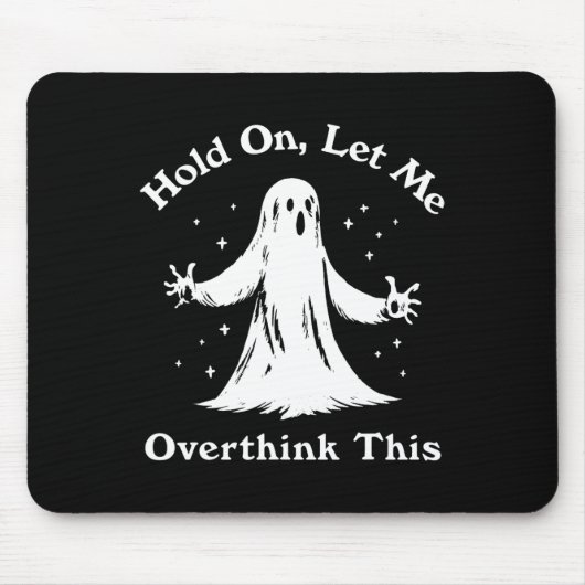 ハロウィンおもしろい幽霊このグラフを私に考え過ぎる マウスパッド (正面)