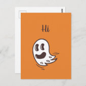 ハロウィンおもしろい幽霊はがき ポストカード (正面/裏面)