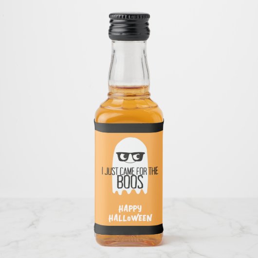 ハロウィンおもしろい幽霊プン私はボ来ースのためだけに リキュールボトルラベル (正面)