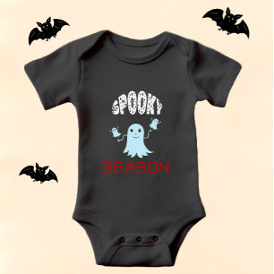 ハロウィンおもしろい幽霊 ベビーボディスーツ