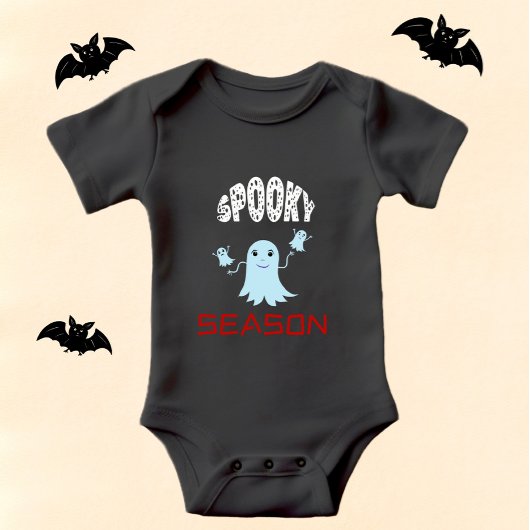 ハロウィンおもしろい幽霊 ベビーボディスーツ