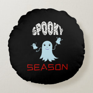 ハロウィンおもしろい幽霊 ラウンドクッション