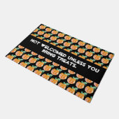 ハロウィンおもしろい引用文パンプキンパッチ |水彩 ドアマット (アングル)