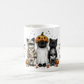 ハロウィンおもしろい猫3匹 コーヒーマグカップ (中央)