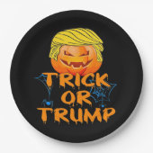 ハロウィンおもしろい用トランプキンデザイン ペーパープレート (正面)