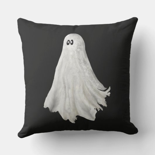 ハロウィンおもしろい過去幽霊スケッチ アウトドアクッション (裏面)