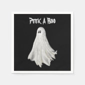 ハロウィンおもしろい過去幽霊スケッチ スタンダードカクテルナプキン (正面)