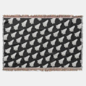 ハロウィンおもしろい過去幽霊スケッチ スローブランケット (正面)