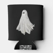 ハロウィンおもしろい過去幽霊スケッチ 缶クーラー (裏面)