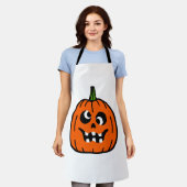 ハロウィンおもしろい- エプロン (着用した状態)