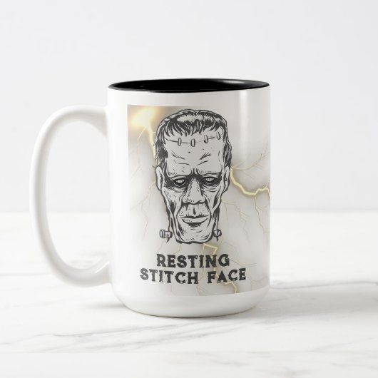 ハロウィンおもしろい ツートーンマグカップ (左)