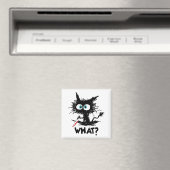 ハロウィンおもしろいWhat – 黒猫とナイフ長Sl マグネット (インサイチュ (食洗機))