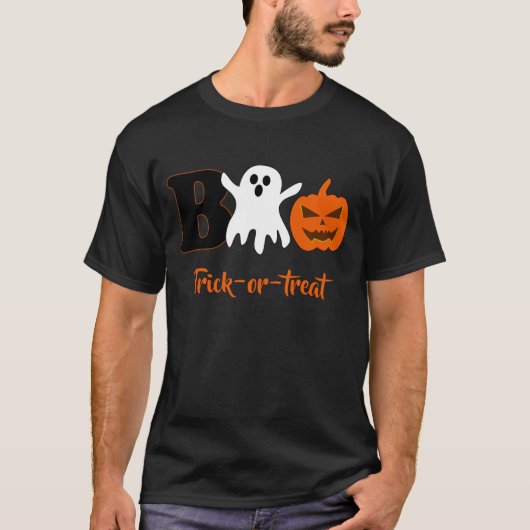 ハロウィンおもしろブー メンズTシャツ Tシャツ (正面)