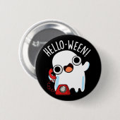 ハロウィンおもしろ幽霊パロディ ダークBG 缶バッジ (正面&裏面)