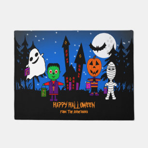 ハロウィンお化けにようこそ！玄関マット ドアマット
