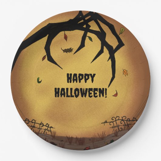 ハロウィンお化けの手 ペーパープレート (正面)