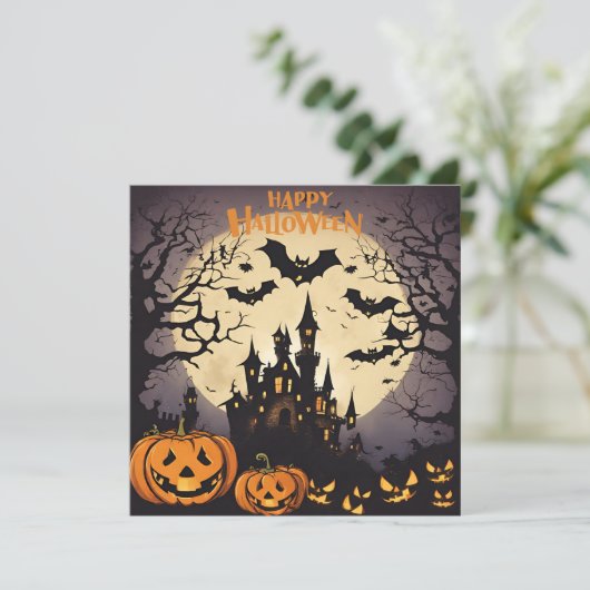 ハロウィンお化け屋敷 - かぼちゃとコウモリ シーズンカード (スタンド正面)