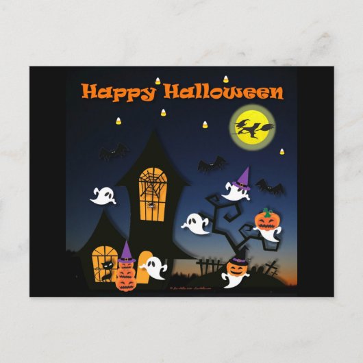 ハロウィンお化け屋敷 ポストカード (正面)