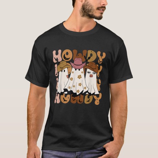 ハロウィンお化け牧場 西部劇 ハウディ カウボーイ C Tシャツ (正面)