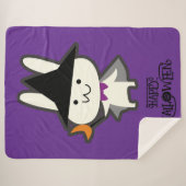 ハロウィンお洒落かわいいウィザードラビットパープル シェルパブランケット (正面(横))