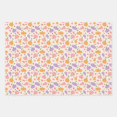 ハロウィンお洒落と秋パターン ラッピングペーパーシート (正面)