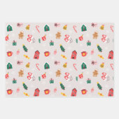 ハロウィンお洒落と秋パターン ラッピングペーパーシート (正面)