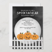 ハロウィンお洒落のかわいいカボチャ 招待状 (正面)