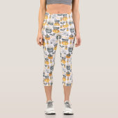 ハロウィンお洒落のカルドロンと猫柄 カプリレギンス (正面)