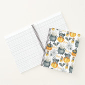 ハロウィンお洒落のカルドロンと猫柄 ノートブック (内部)