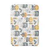 ハロウィンお洒落のカルドロンと猫柄 バスマット (正面縦)