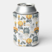 ハロウィンお洒落のカルドロンと猫柄 缶クーラー (缶裏面)