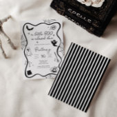 ハロウィンお洒落の落書きベビーシャワー 招待状