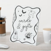 ハロウィンお洒落の赤ちゃんシャワーカード&ギフト 台座サイン (インサイチュ)