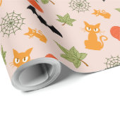 ハロウィンお洒落イラストレーション ラッピングペーパー (ロールコーナー)